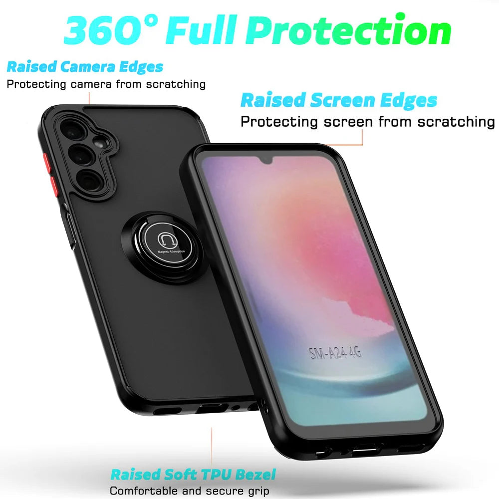 Coque avec anneau mat pour Samsung Galaxy A35 5G Coque avec anneau mat pour Samsung Galaxy A35 5G